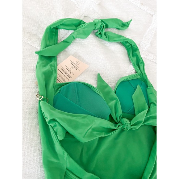 We are HAH | Pull Thru Swimsuit | Green with Envy | Sz S - Picture 12 of 13